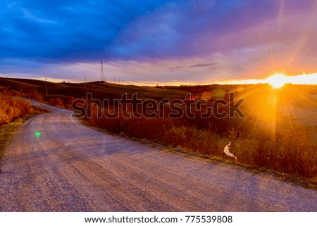 Similar – Endlos lange Strasse ins Gebirge von Pico, Azoren