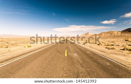 Endless roads in Arizona desert, USA