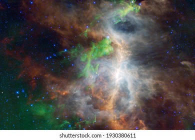 Endless Universe With Stars And Galaxies In Outer Space. Cosmos Art. Elements Of This Image Furnished By NASA.