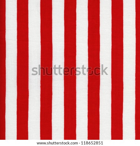 Endless white and red striped fabric