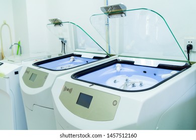 Endoscope cleaning workstation, modern medical equipment.