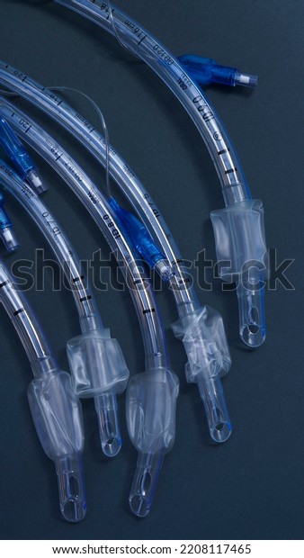 Endotracheal Tubes Different Diameters Lie On Stock Photo 2208117465 ...