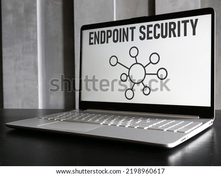 Endpoint security is shown using a text