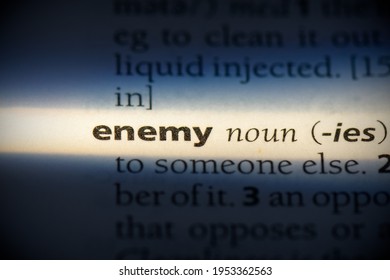 enemy word in a dictionary. enemy concept, definition.