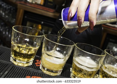 Energy Drink Being Poured At A Bar