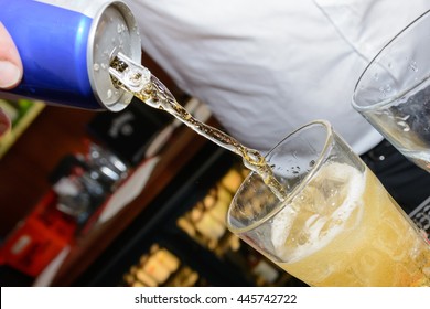 Energy Drink Being Poured Into Glass