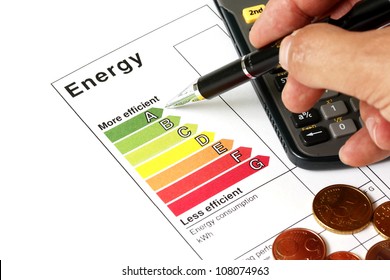 Energy efficiency concept with energy rating chart - Powered by Shutterstock