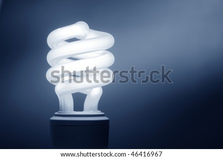 Energy efficient CFL compact fluorescent light bulb lamp