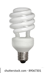 Energy Efficient Light Bulb Isolated On White