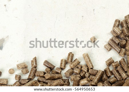 Energy. Pellets on the table