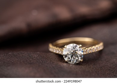 Engagement Diamond Ring on Dark Background - Shutterstock ID 2249198047