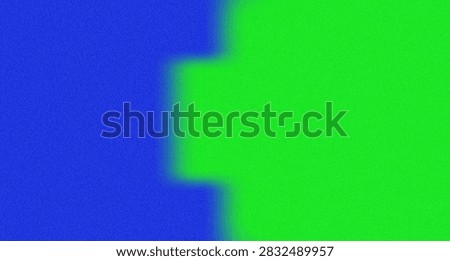 An engaging abstract split design of vibrant blue and bold green, divided by a jagged line, with fine grain. For energetic, unconventional themes.