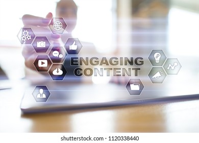 Engaging Content Concept. Digital Marketing Concept.