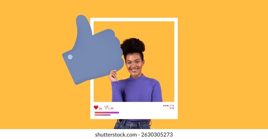 Engaging influencer showcasing positive vibes in social media environment