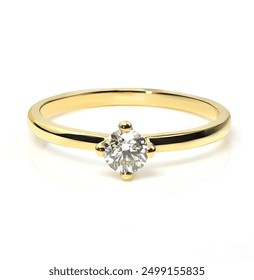 Engajement diamond ring gold yelow and white