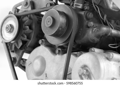 engine - black and white