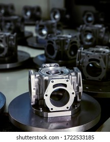 Engine Block Produced In Factory Assembly Line