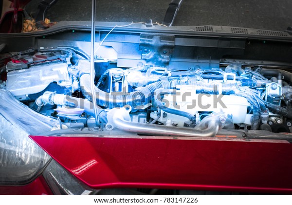 Engine car for customers. Using\
wallpaper or background for transport and automotive\
image.