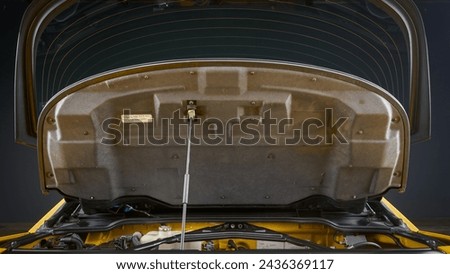 Engine cover of a car open