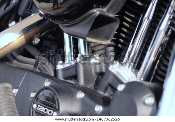 Engine and exhaust\
system of motorcycle 