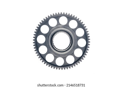 Engine Gear Wheel With Cogs, Isolated On White