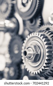 engine gear wheels, industrial background