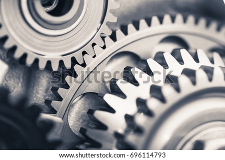 engine gear wheels, industrial background