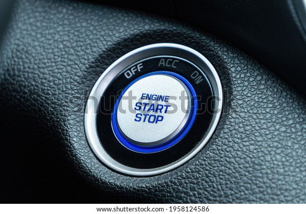 Engine ignition start\
button in the car