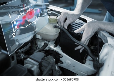 Engine interface against mechanic working under the hood