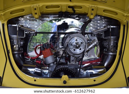 Engine machine classical and Vintage car