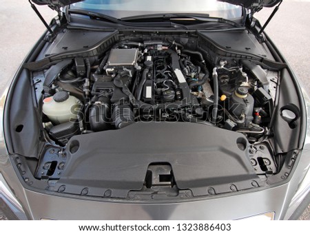 engine in a passenger car