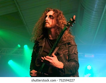 The Engine Rooms Southampton - 8th November, 2017. Lead Guitarist Richard Shaw Performing With Cradle Of Filth At The Engine Rooms Southampton, 8 November 2017, In Southampton, Hampshire, UK