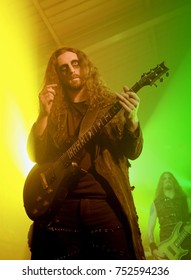 The Engine Rooms Southampton - 8th November, 2017. Lead Guitarist Richard Shaw Performing With Cradle Of Filth At The Engine Rooms Southampton, 8 November 2017, In Southampton, Hampshire, UK