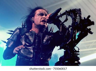 The Engine Rooms Southampton - November 8th 2017: Dani Filth Lead Singer With Cradle Of Filth  Performing  At The Engine Rooms, Southampton, November 8 2017 In Southampton, Hampshire, UK