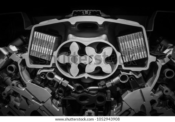 Engine with rotor of a\
modern car .