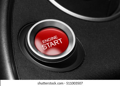 Engine Start Button Of A Car