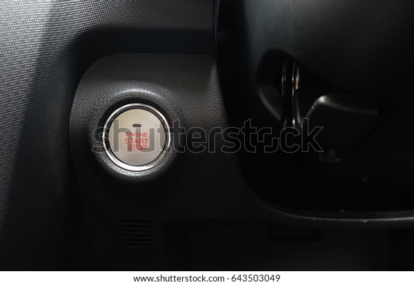 Engine start button in\
car