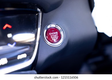 engine start  and stop button in a car