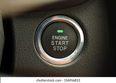 Engine Start Stop Button Of A Car