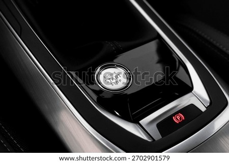Engine start stop button and electronic handbrake in Compact French Stationwagon Car