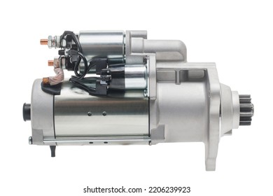 Engine Starter On Isolated White Background