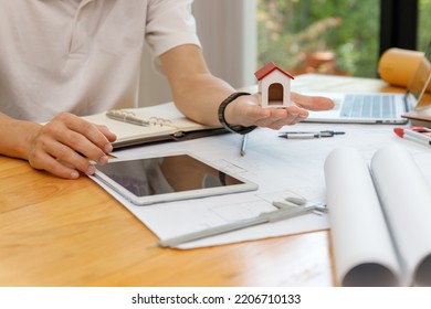 Engineer Architect Concept Engineer Architects Interior Stock Photo ...