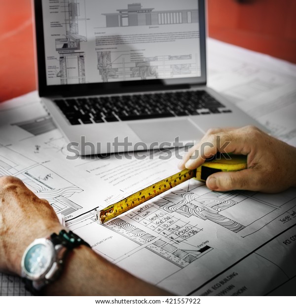 Engineer Architect Construction Site Planning Concept Stock Photo ...