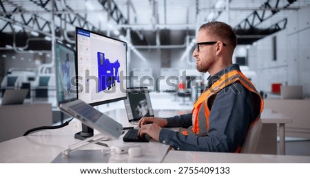 Engineer Conducts 3D Finite Element Analysis For Structural Stress Evaluation In Industrial Manufacturing Environment