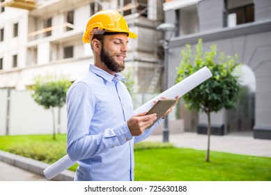 Engineer at the construction site