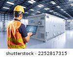 Engineer control energy storage system or battery container unit in factory