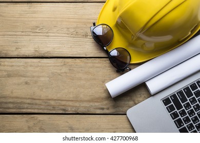 Engineer Desk Background Project Ideas Concept Stock Photo 427700968