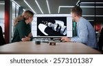 Engineer Doing 3D CAD Model Design On Computer At Office