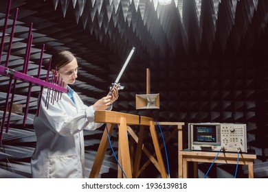 Engineer In Electronics Lab Performing Rf Compliance Test