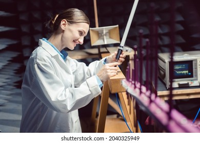 Engineer In Electronics Lab Performing Rf Compliance Test